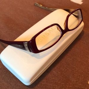 Versace burgundy eyeglasses